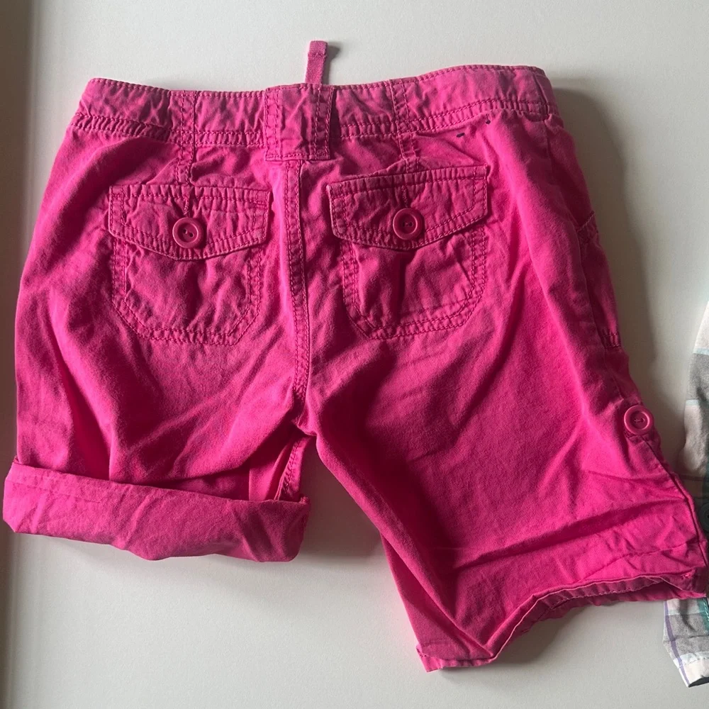 Bundle - GAP Kids Shorts Trio - Pink, Green Plaid, Tan